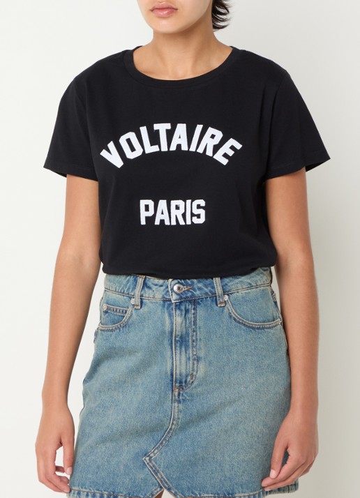 Zadig&Voltaire Alys T-shirt met logoborduring