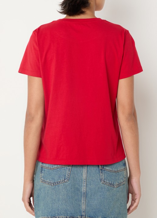 Zadig&Voltaire Alys T-shirt met logoborduring - achterkant rood