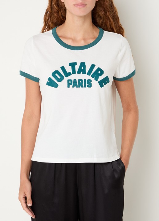Zadig&Voltaire Alys T-shirt met logoborduring