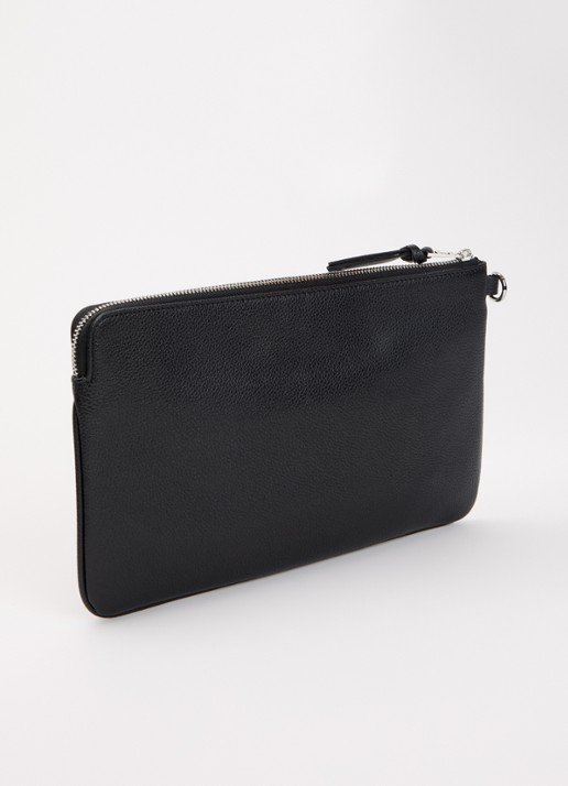 Zadig&Voltaire Angel clutch van leer met logo - achterkant zwart