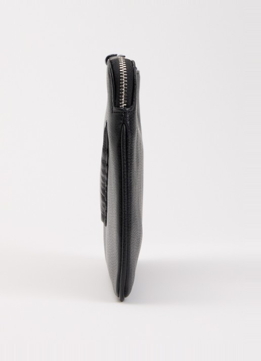 Zadig&Voltaire Angel clutch van leer met logo - detail 4 zwart
