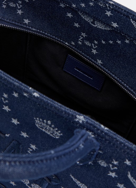 Zadig&Voltaire Angel Tote handtas van denim met afneembare schouderriem  - detail 3 donkerblauw