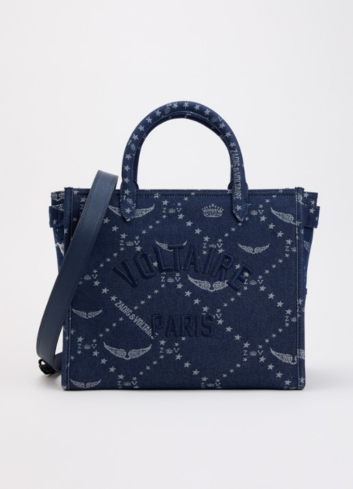 Zadig&Voltaire Angel Tote handtas van denim met afneembare schouderriem