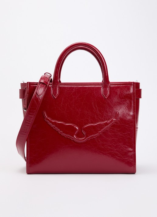 Zadig&Voltaire Angel Tote handtas van lakleer met afneembare schouderriem