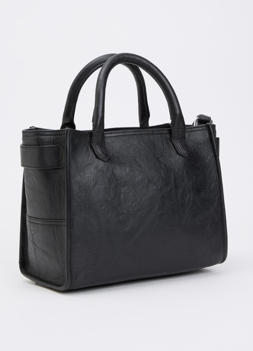Zadig&Voltaire Angel Tote XS handtas van leer met logo - achterkant 7 zwart