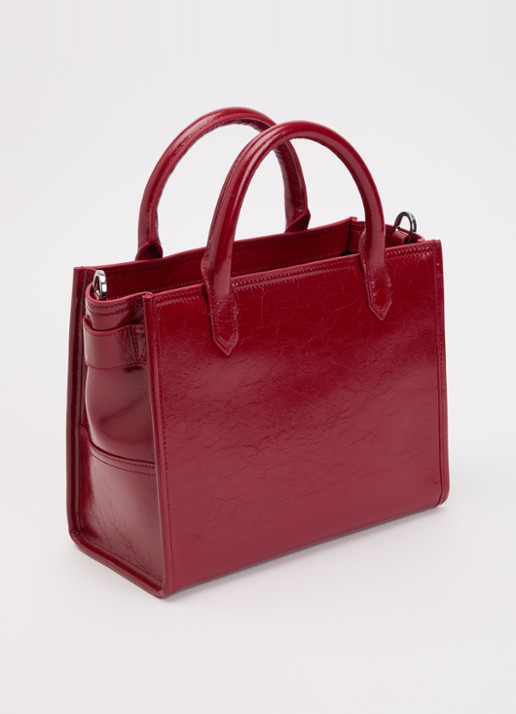 Zadig&Voltaire Angel XS handtas van leer met afneembare schouderriem - achterkant 4 steenrood