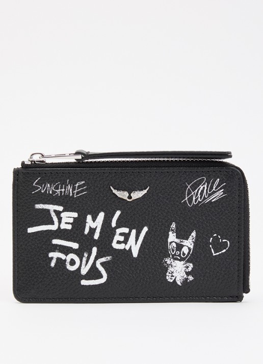 Zadig&Voltaire Arty Tag portemonnee van kalfsleer