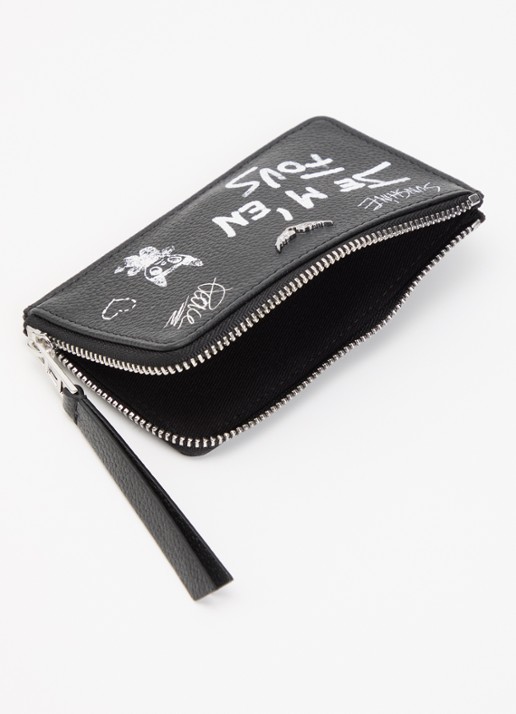 Zadig&Voltaire Arty Tag portemonnee van kalfsleer - voorkant 2 zwart