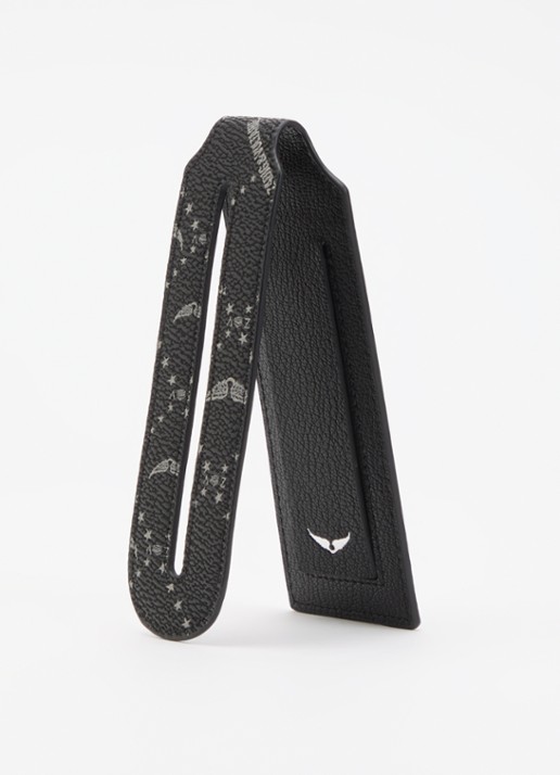 Zadig&Voltaire Bagagelabel met logoprint 14 cm  - voorkant 2 zwart
