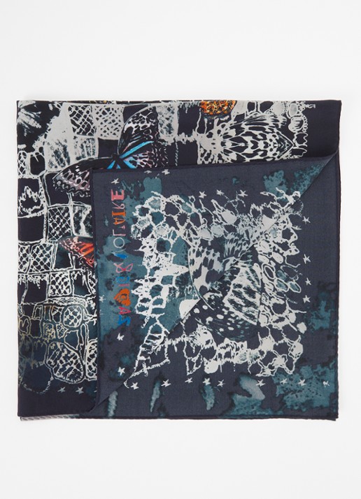 Zadig&Voltaire Blondie Butterfly sjaal van zijde met print 65 x 65 cm