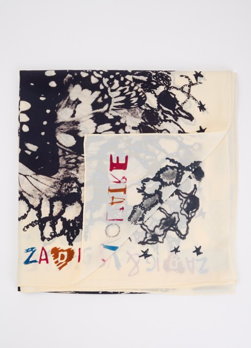 Zadig&Voltaire Blondie sjaal van zijde met print 130 x 130 cm