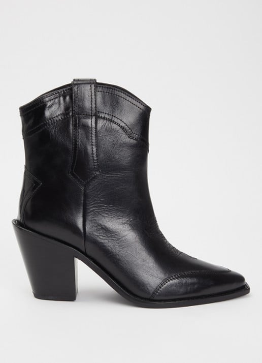 Zadig&Voltaire Cara cowboylaars van leer met doorgestikte details