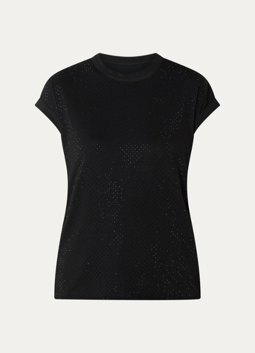 Zadig&Voltaire Cecilia top met strass - voorkant 3 zwart