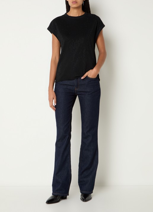 Zadig&Voltaire Cecilia top met strass - voorkant 4 zwart