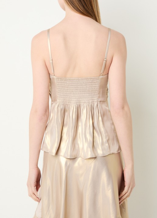 Zadig&Voltaire Cippie spaghettitop met lurex - achterkant goud