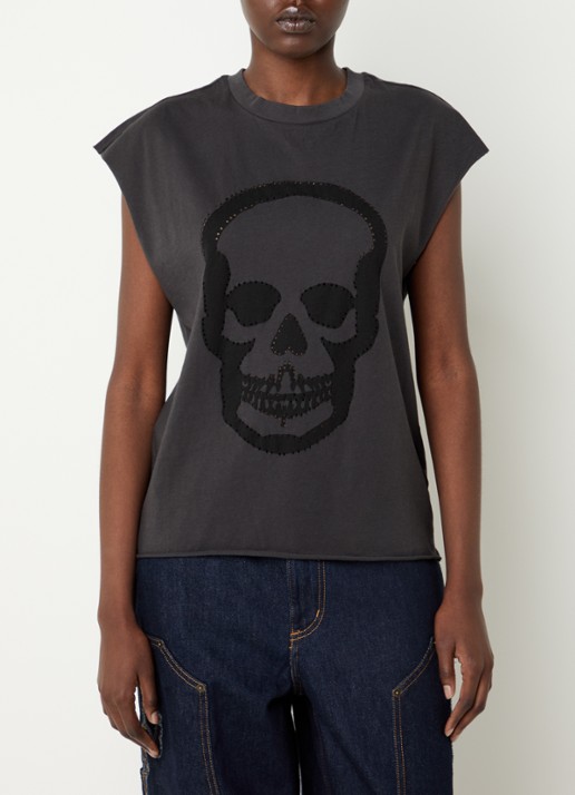 Zadig&Voltaire Cloe T-shirt met print en strass