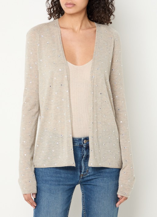 Zadig&Voltaire Daffy fijngebreid vest van kasjmier met strass