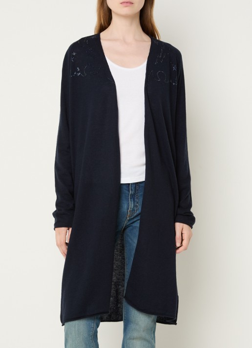 Zadig&Voltaire Daffy fijngebreid vest van kasjmier met strass