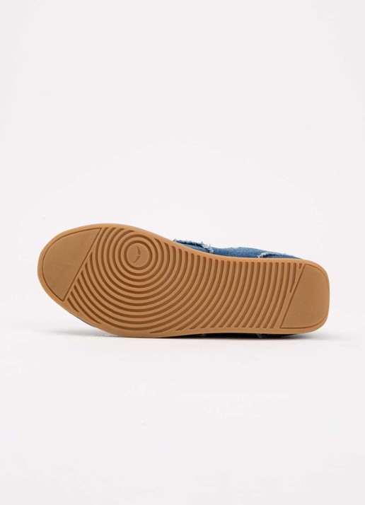 Zadig&Voltaire Dance sneaker van denim met details van leer - detail 5 donkerblauw