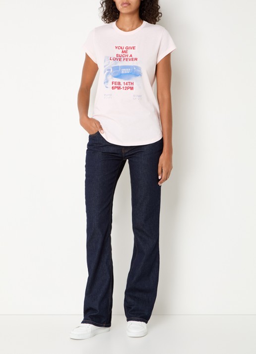 Zadig&Voltaire Eclipse high waist flared jeans met steekzakken - voorkant 4 indigo