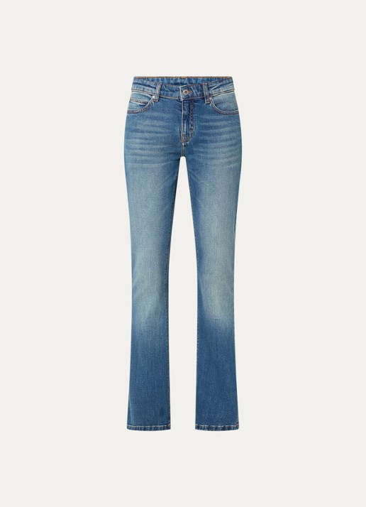Zadig&Voltaire Eclipse high waist flared jeans met steekzakken - voorkant indigo