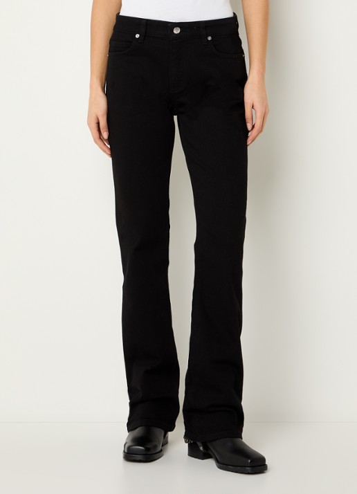 Zadig&Voltaire Eclipse mid waist bootcut jeans met gekleurde wassing - detail 2 zwart