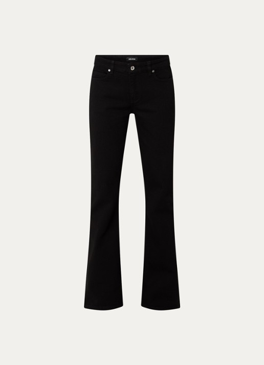 Zadig&Voltaire Eclipse mid waist bootcut jeans met gekleurde wassing - voorkant 4 zwart