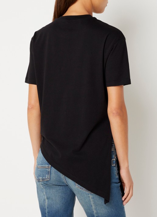 Zadig&Voltaire Edda T-shirt met logo en strass - achterkant 4 zwart