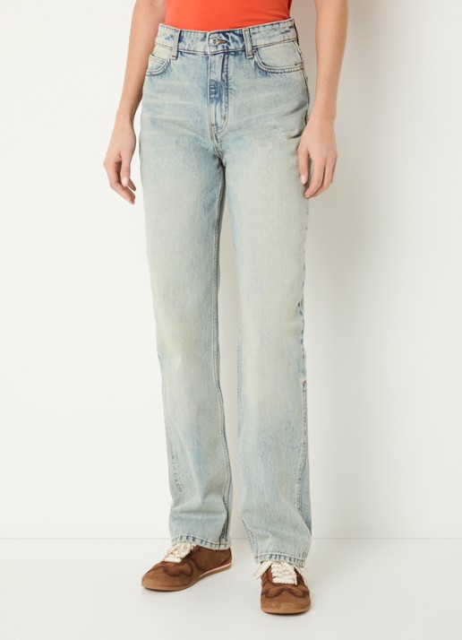 Zadig&Voltaire Ete high waist straight leg jeans met lichte wassing
