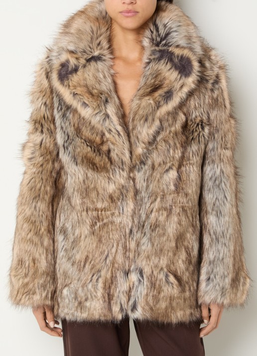 Zadig&Voltaire Faune mantel van imitatiebont met steekzakken