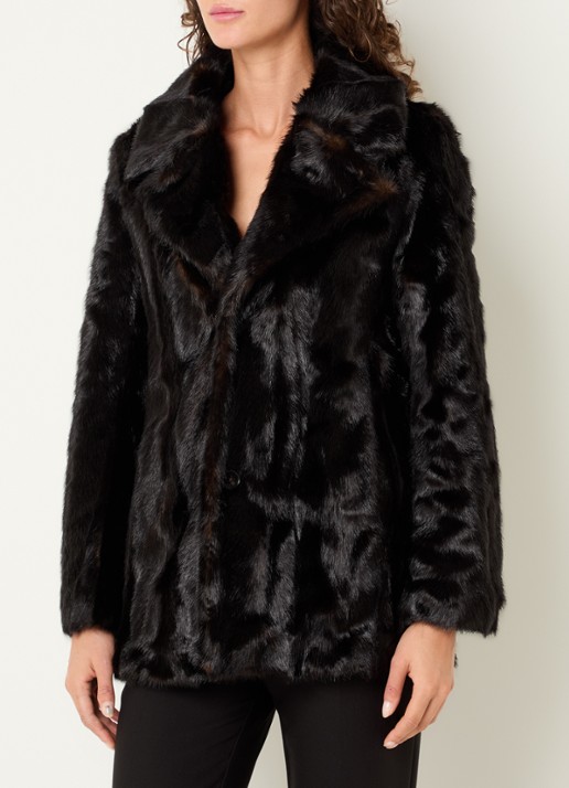Zadig&Voltaire Fleur mantel van imitatiebont met steekzakken
