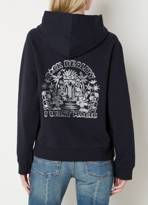 Zadig&Voltaire Georgy hoodie met front- en backprint van strass