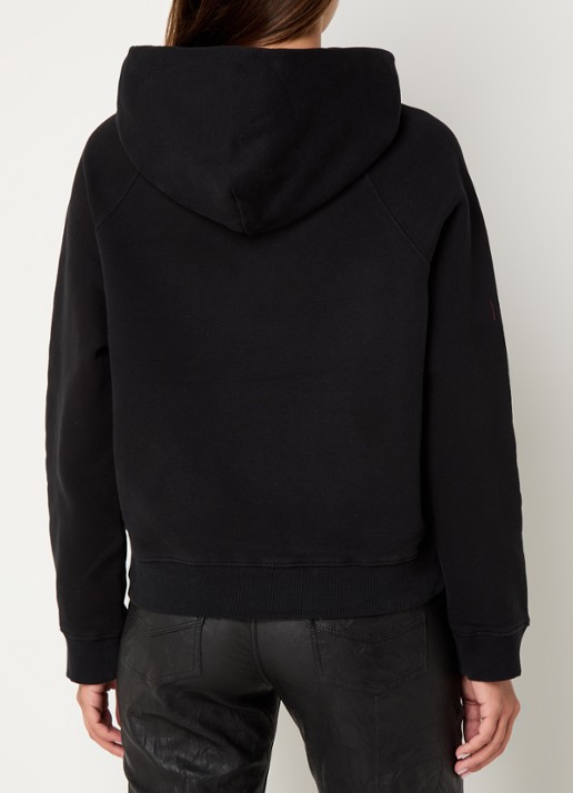 Zadig&Voltaire Georgy hoodie met kangoeroezak en strass - achterkant 5 zwart