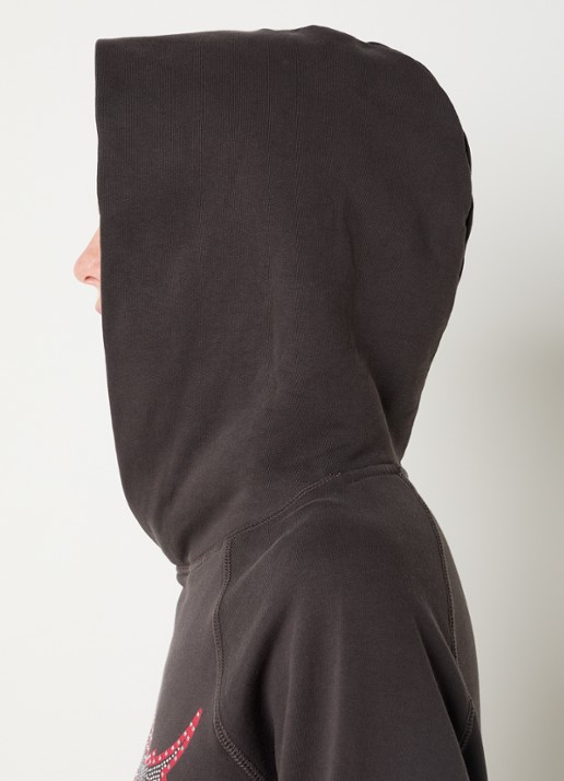 Zadig&Voltaire Georgy hoodie met logoprint en strass - detail 3 antraciet