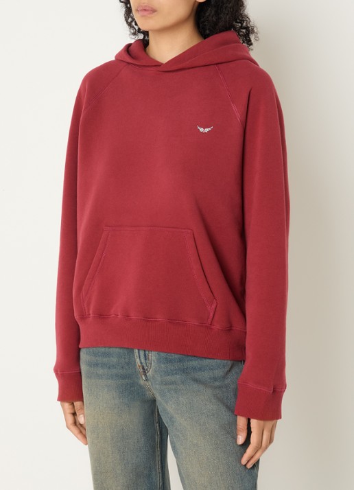 Zadig&Voltaire Georgy hoodie met strass - achterkant 3 rood