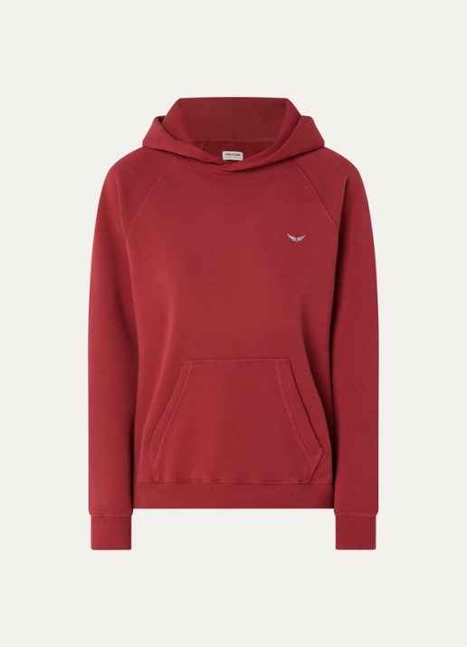 Zadig&Voltaire Georgy hoodie met strass - voorkant 4 rood