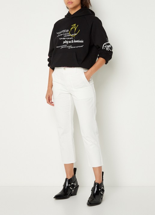 Zadig&Voltaire Georgy Mltcusto hoodie met front- en backprint - voorkant 5 zwart