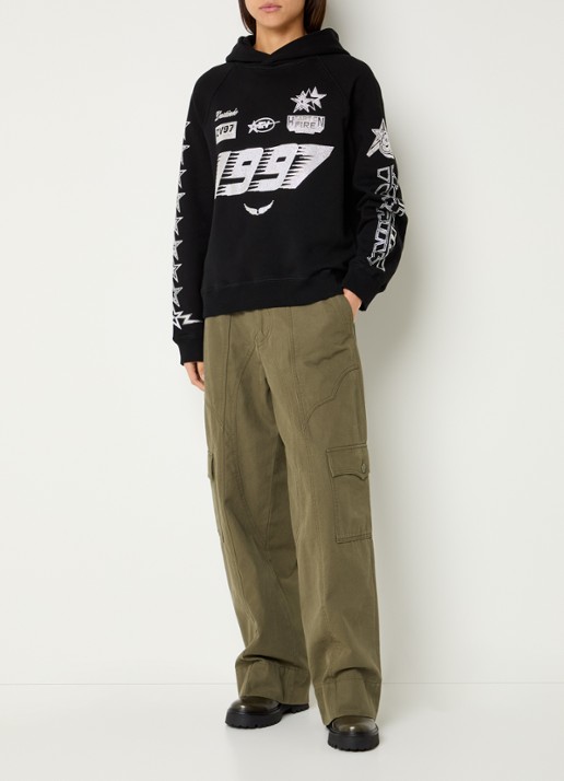 Zadig&Voltaire Georgys hoodie met strass - voorkant 5 zwart