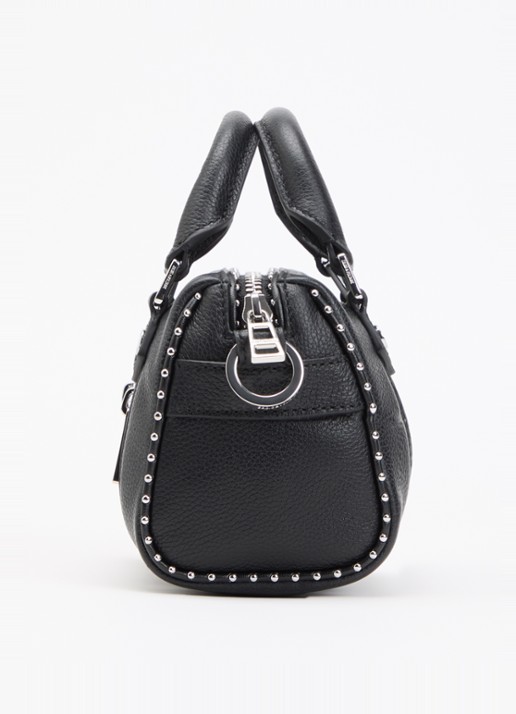 Zadig&Voltaire Handtas van leer met studs en afneembare schouderriem - detail 3 grijs