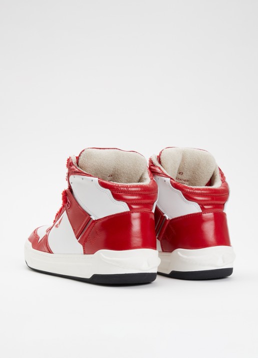 Zadig&Voltaire High Wings sneaker van leer - achterkant 2 rood