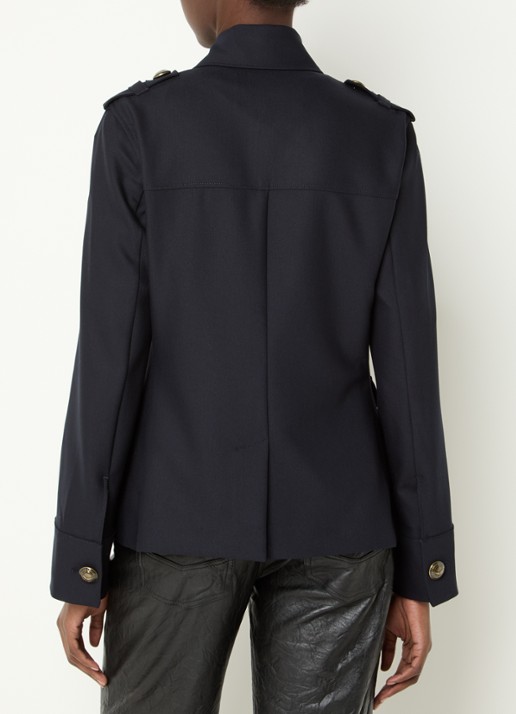 Zadig&Voltaire Jack met klepzakken - achterkant zalmroze