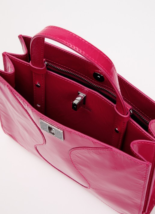 Zadig&Voltaire Jack Mini handtas van leer met afneembare schouderriem - detail 2 oudroze
