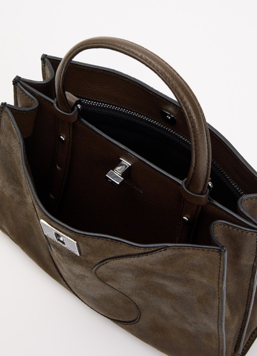 Zadig&Voltaire Jack Nano handtas van suède met afneembare schouderriem - detail 3 donkerbruin