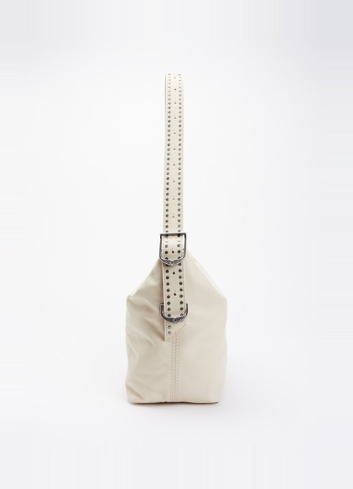 Zadig&Voltaire Jane schoudertas van leer met verstelbare schouderriem - detail 4 creme