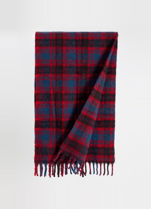 Zadig&Voltaire Joan Tartan sjaal in wolblend 190 x 56 cm  - detail 2 blauw