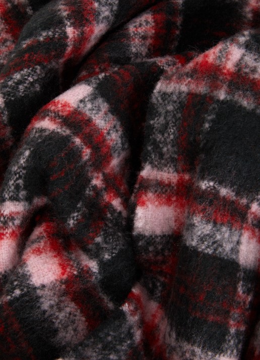 Zadig&Voltaire Joan Tartan sjaal in wolblend 190 x 56 cm  - detail 2 rood