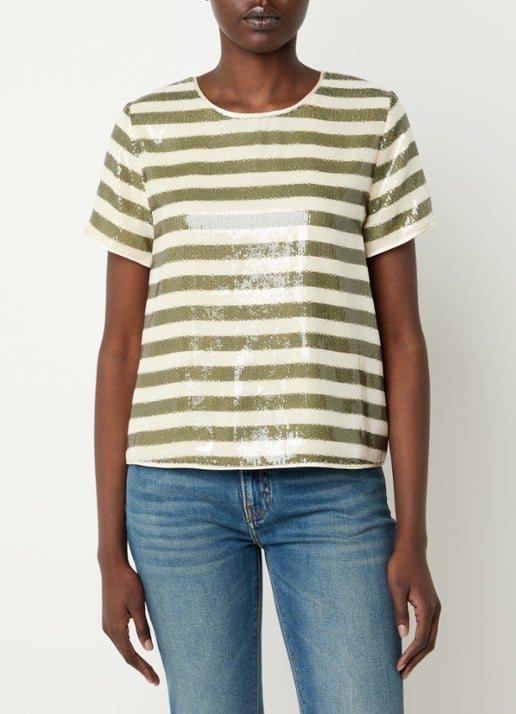 Zadig&Voltaire Judo top met pailletten en pofmouw