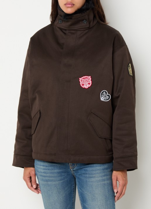 Zadig&Voltaire Kadris parka met imitatiebont en steekzakken