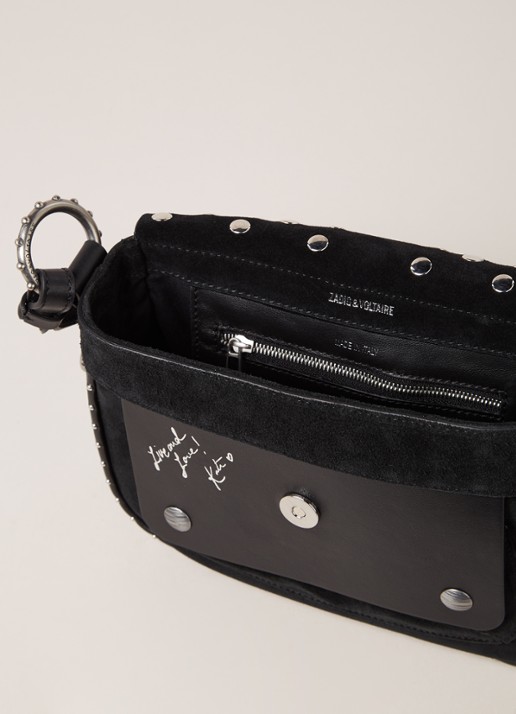 Zadig&Voltaire Kate crossbodytas van kalfssuède met studs - detail 7 zwart