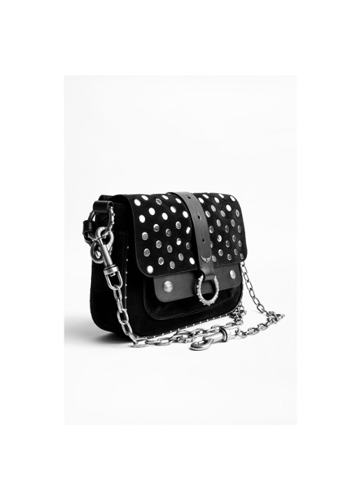 Zadig&Voltaire Kate crossbodytas van kalfssuède met studs - detail 5 zwart